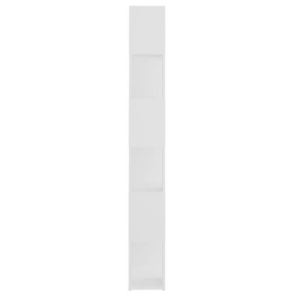 Bücherregal Raumteiler Weiß 60x24x186 cm
