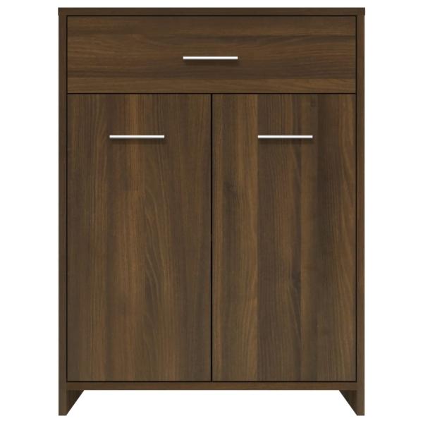 Badezimmerschrank Braun Eichen-Optik 60x33x80 cm Holzwerkstoff