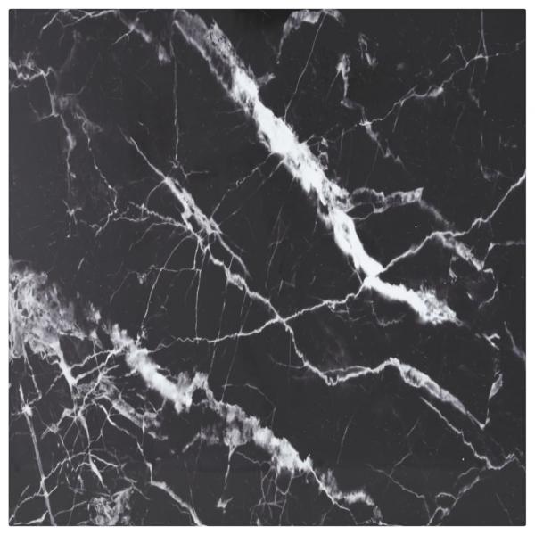 ARDEBO.de - Tischplatte Schwarz 70x70 cm 6 mm Hartglas in Marmoroptik