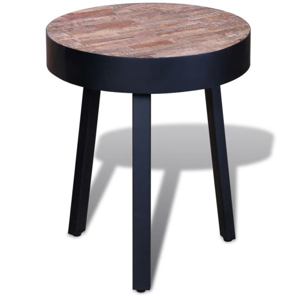 ARDEBO.de - Beistelltisch Rund Altholz Teak