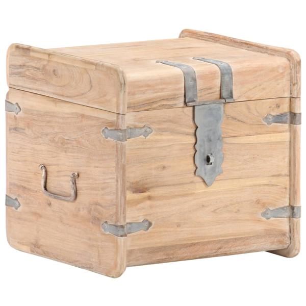 Truhe 40x40x40 cm Akazie Massivholz