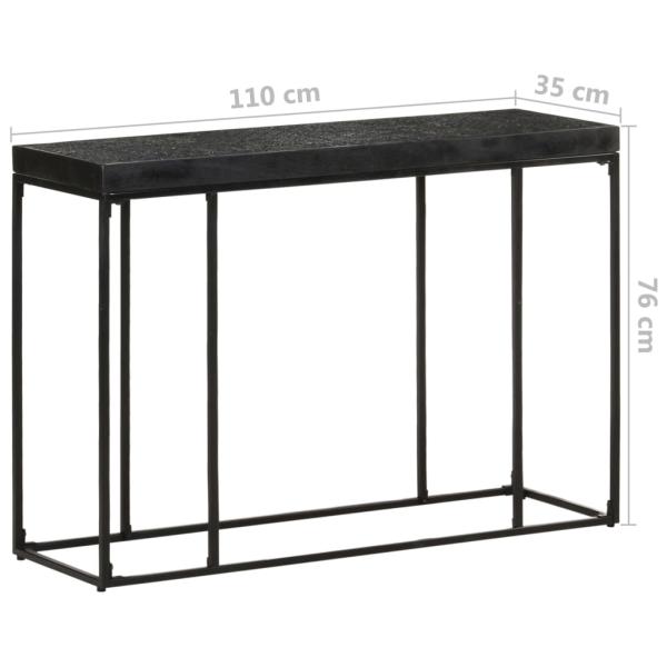 ARDEBO.de - Konsolentisch Schwarz 110x35x76 cm Massivholz Akazie und Mango