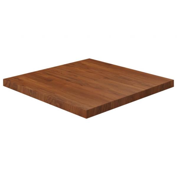 ARDEBO.de - Tischplatte Quadratisch Dunkelbraun 70x70x4cm Behandelte Eiche