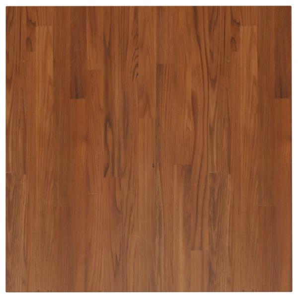 Tischplatte Quadratisch Dunkelbraun 70x70x4cm Behandelte Eiche