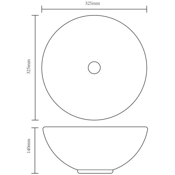2-tlg. Badmöbel-Set Keramik Weiß