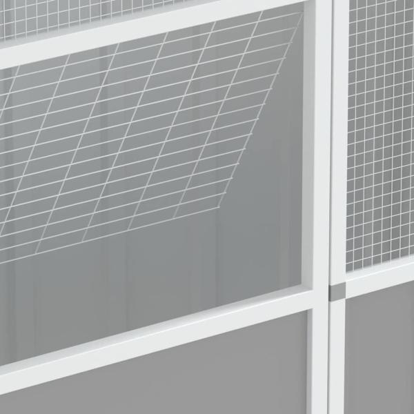 Voliere Grau 215x78x200 cm Verzinkter Stahl