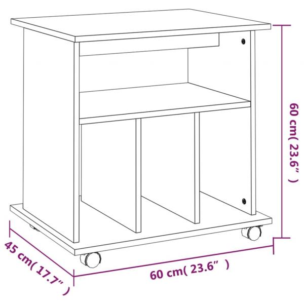 Rollschrank Braun Eichen-Optik 60x45x60 cm Holzwerkstoff
