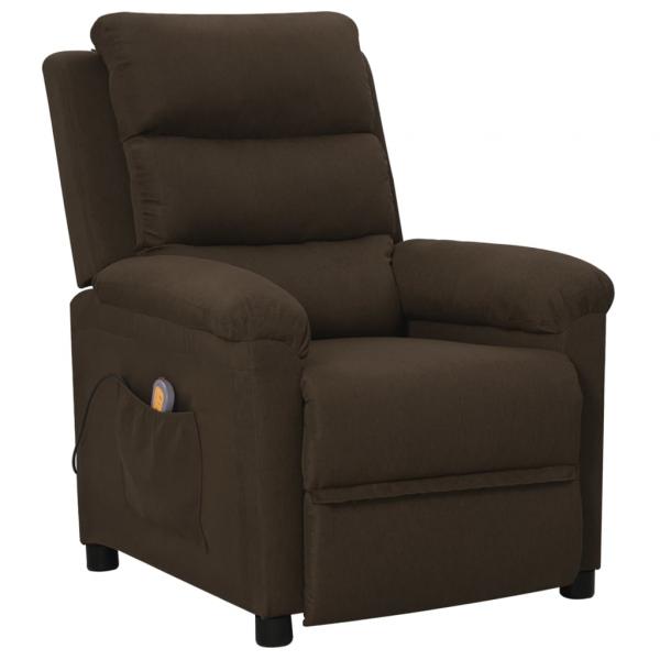 ARDEBO.de - Massagesessel Dunkelbraun Stoff
