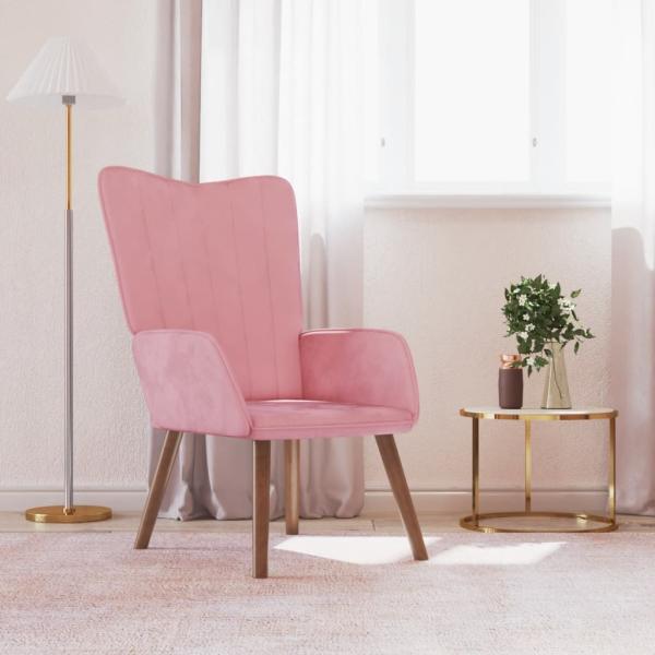 ARDEBO.de - Relaxsessel Rosa Samt