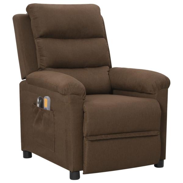 Massagesessel Elektrisch Braun Stoff