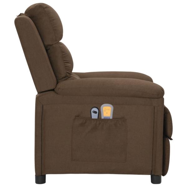 Massagesessel Elektrisch Braun Stoff