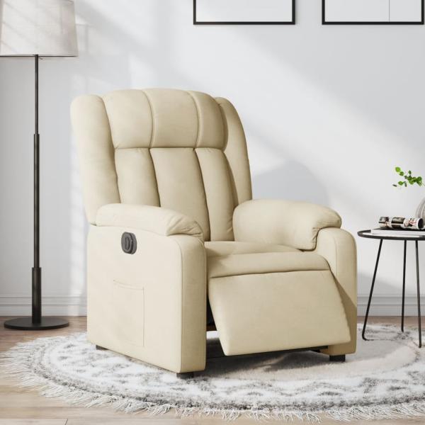 ARDEBO.de - Relaxsessel Elektrisch Creme Stoff