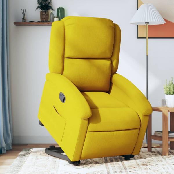 ARDEBO.de - Relaxsessel mit Aufstehhilfe Gelb Samt
