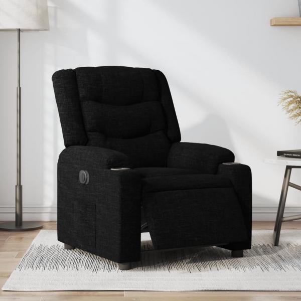 ARDEBO.de - Relaxsessel Elektrisch Schwarz Stoff
