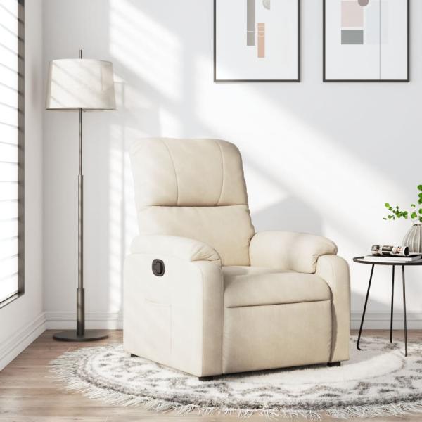 ARDEBO.de - Relaxsessel Beige Mikrofasergewebe