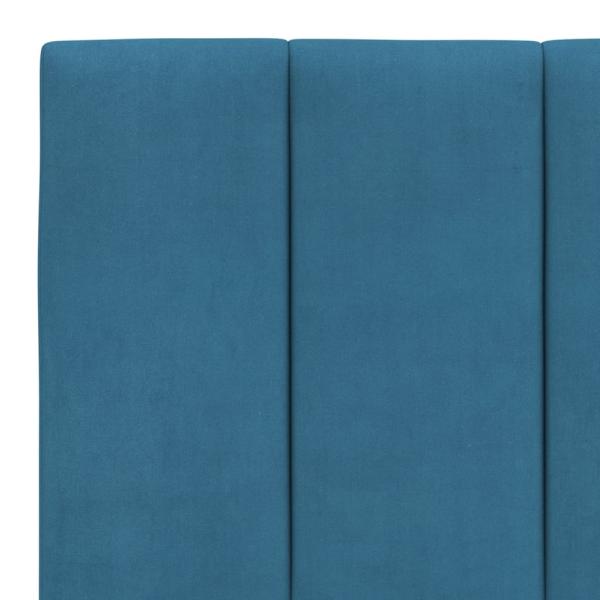Kopfteil-Kissen Blau 160 cm Samt