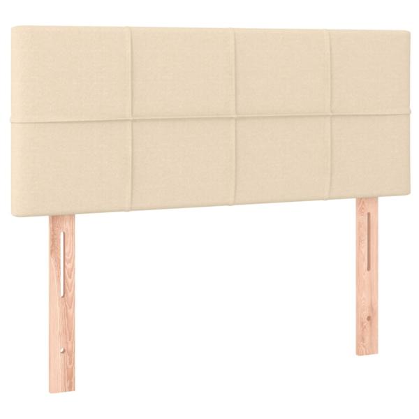 Boxspringbett mit Matratze & LED Creme 120x190 cm Stoff