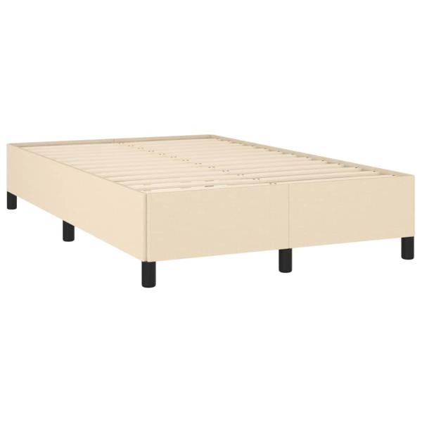 ARDEBO.de - Boxspringbett mit Matratze & LED Creme 120x190 cm Stoff