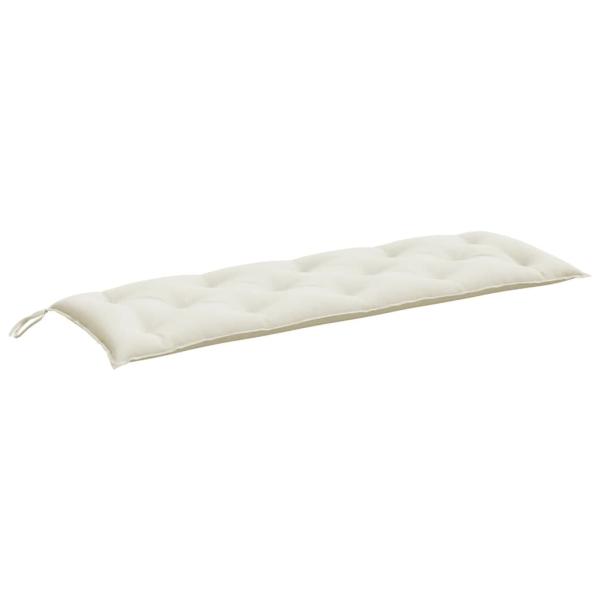 Gartenbank-Auflagen 2 Stk. Melange Creme 150x50x7 cm Stoff