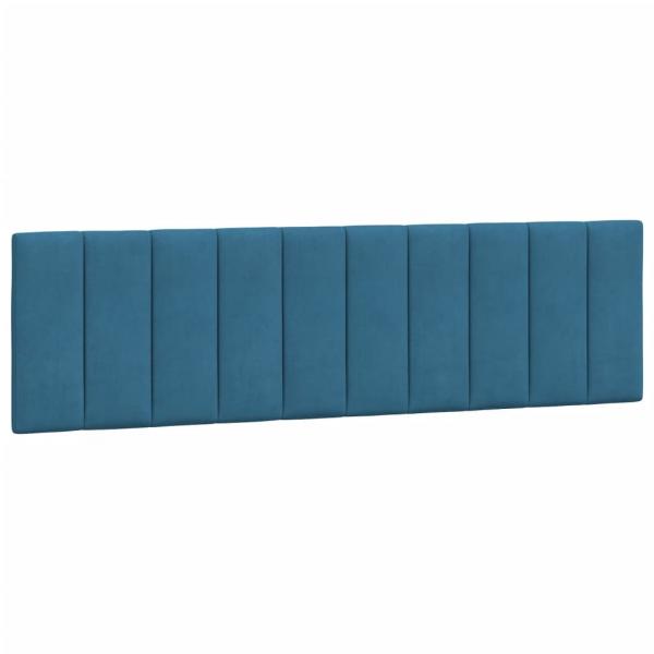 Bett mit Matratze Blau 180x200 cm Samt