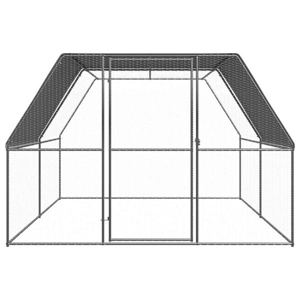 ARDEBO.de - Hühnerkäfig 3x4x2 m Verzinkter Stahl