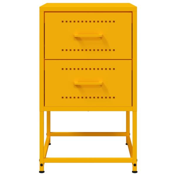 Nachttische 2 Stk. Senfgelb 36x39x60,5 cm Stahl
