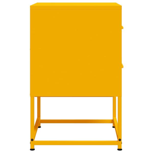 Nachttische 2 Stk. Senfgelb 36x39x60,5 cm Stahl