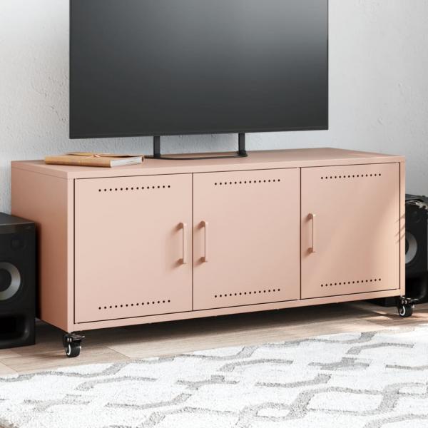 ARDEBO.de - TV-Schrank Rosa 100,5x39x43,5 cm Stahl