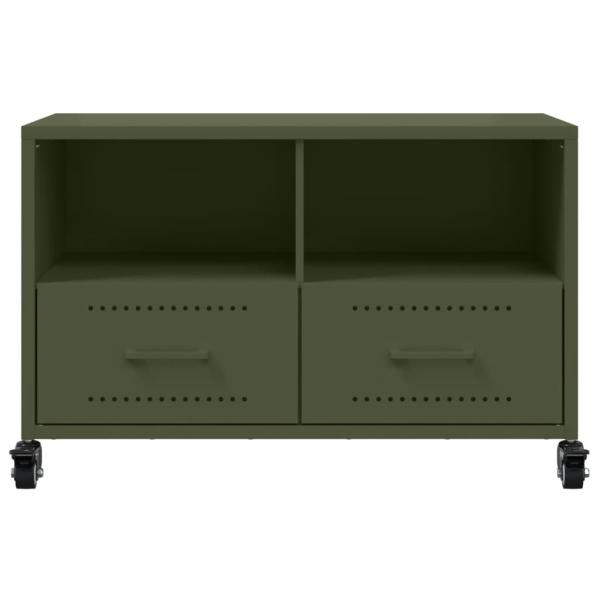 TV-Schrank Olivgrün 68x39x43,5 cm Stahl