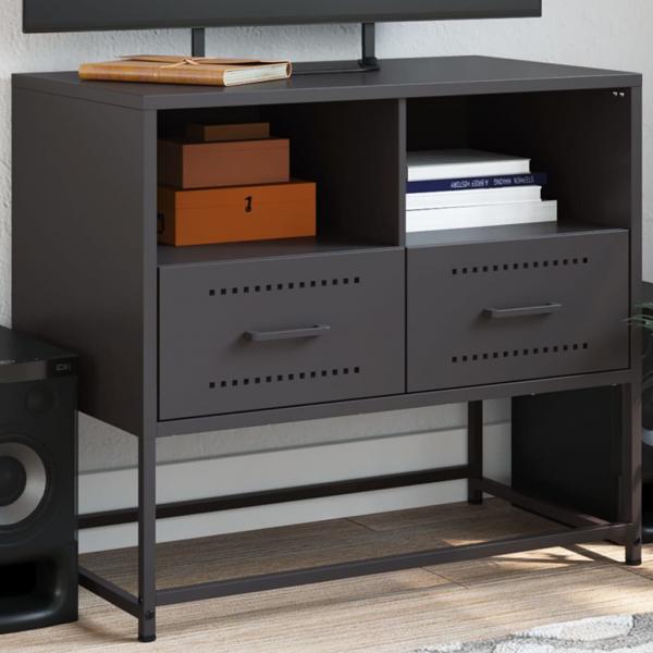ARDEBO.de - TV-Schrank Schwarz 68x39x60,5 cm Stahl