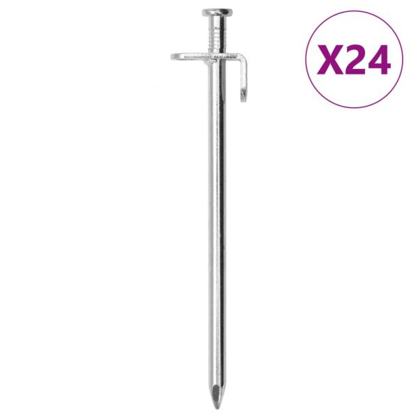 ARDEBO.de - Zeltheringe 24 Stk. 19,5 cm 8 mm Verzinkter Stahl