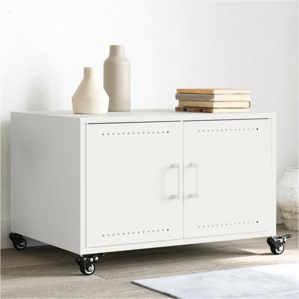 ARDEBO.de - Couchtisch Weiß 68x50x43,5 cm Stahl