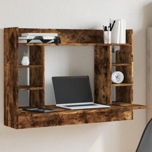 ARDEBO.de - Wand-Schreibtisch Räuchereiche 105x48x75 cm Holzwerkstoff