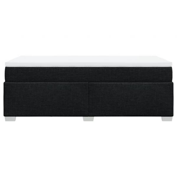 Boxspringbett mit Matratze Schwarz 90x200 cm Stoff