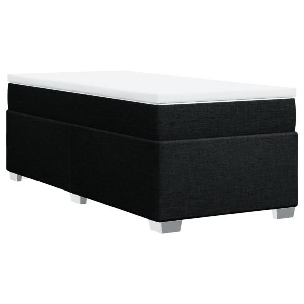 Boxspringbett mit Matratze Schwarz 90x190 cm Stoff