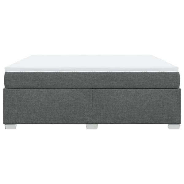 Boxspringbett mit Matratze Dunkelgrau 180x200 cm Stoff