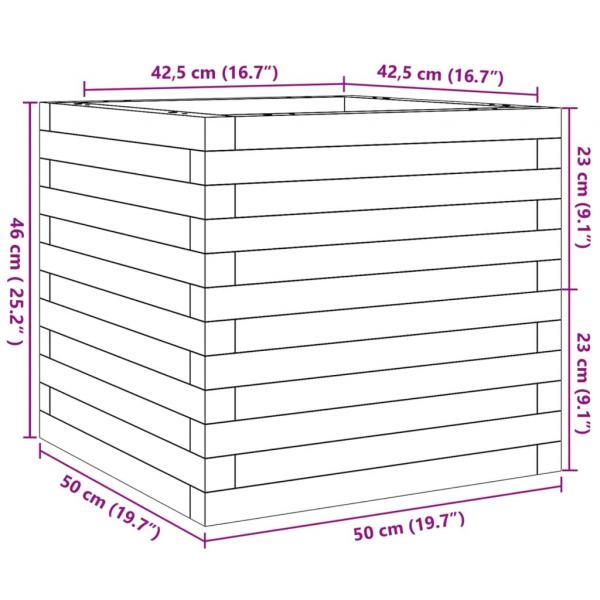 Pflanzkübel 50x50x46 cm Massivholz Douglasie