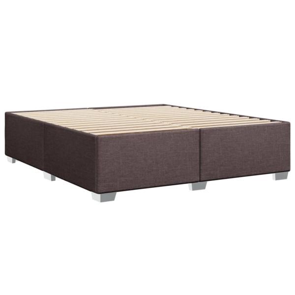 Bettgestell ohne Matratze Dunkelbraun 200x200 cm Stoff