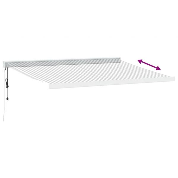 Markise Einziehbar Anthrazit und Weiß 4,5x3 m Stoff & Aluminium