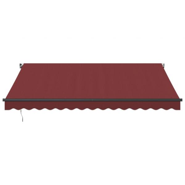 Markise Manuell mit LED Weinrot 400x350 cm