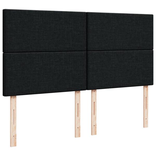 Boxspringbett mit Matratze Schwarz 180x200 cm Stoff