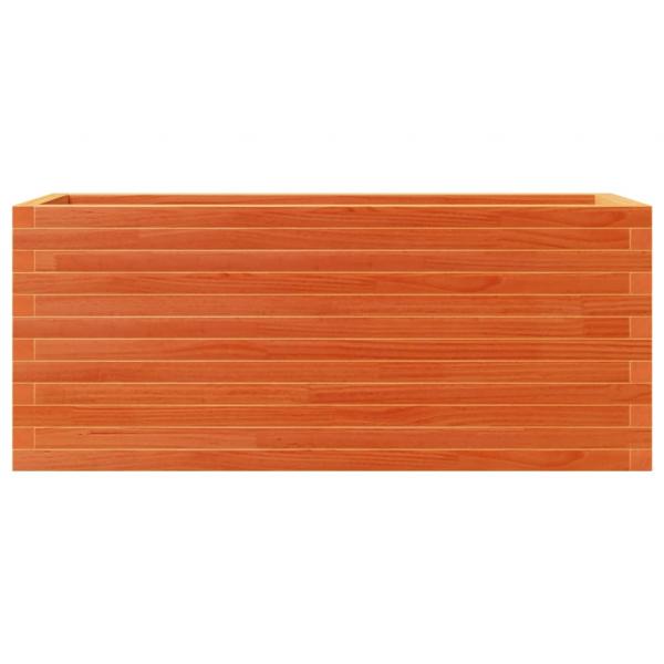 Pflanzkübel Wachsbraun 110x40x46 cm Massivholz Kiefer