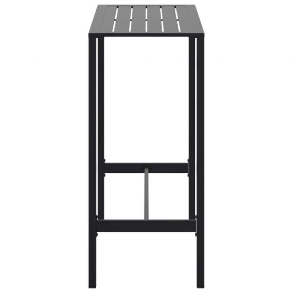 Bartisch Schwarz 100x50x110 cm Pulverbeschichteter Stahl
