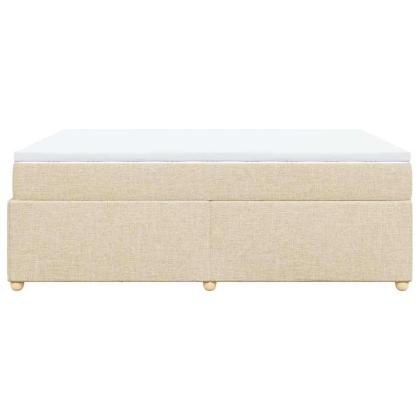 Boxspringbett mit Matratze Creme 140x200 cm Stoff