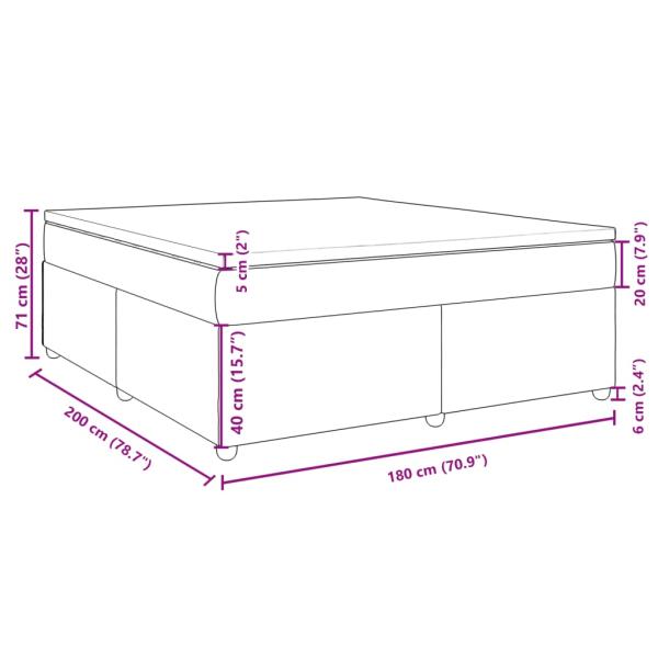 Boxspringbett mit Matratze Taupe 180x200 cm Stoff