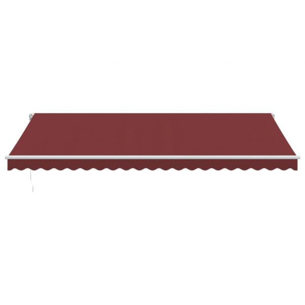 Markise Manuell mit LED Weinrot 500x300 cm