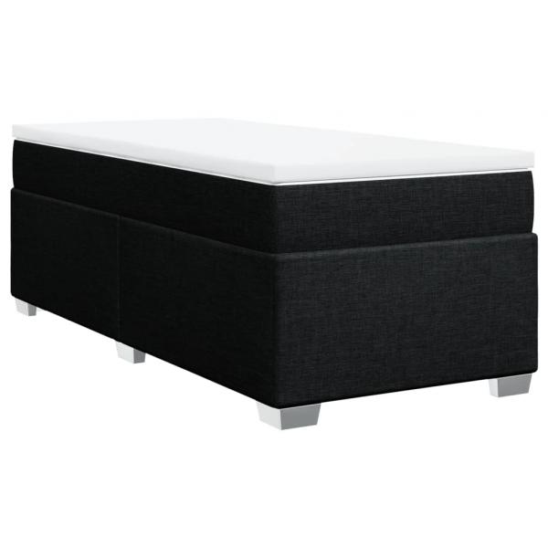 Boxspringbett mit Matratze Schwarz 90x190 cm Stoff