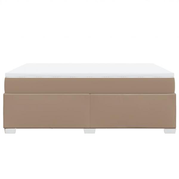 Boxspringbett Matratze Cappuccino-Braun 140x200cm Kunstleder