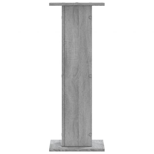 Lautsprecherständer 2 Stk. Grau Sonoma 30x30x80cm Holzwerkstoff