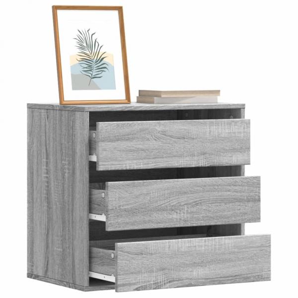 ARDEBO.de - Kommode Grau Sonoma 60x41x58 cm Holzwerkstoff